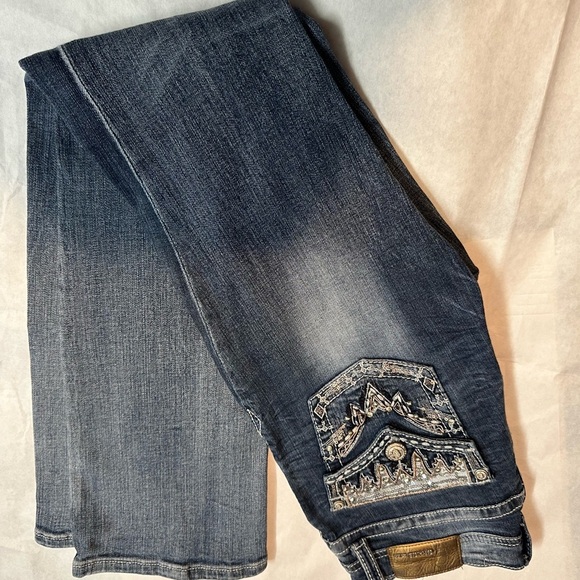 Grace Blue Flare Wide Leg Jeans - Picture 6 of 12